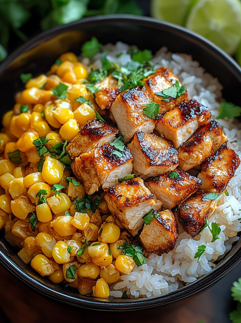 Street Corn Chicken Rice Bowl