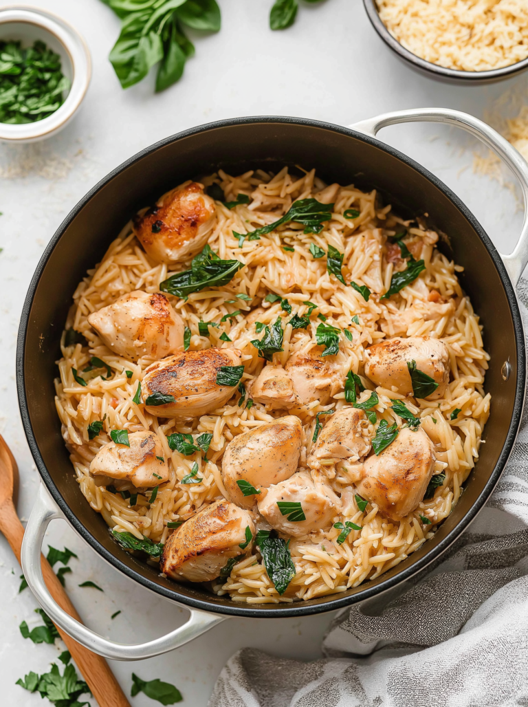 One Pot Chicken Orzo