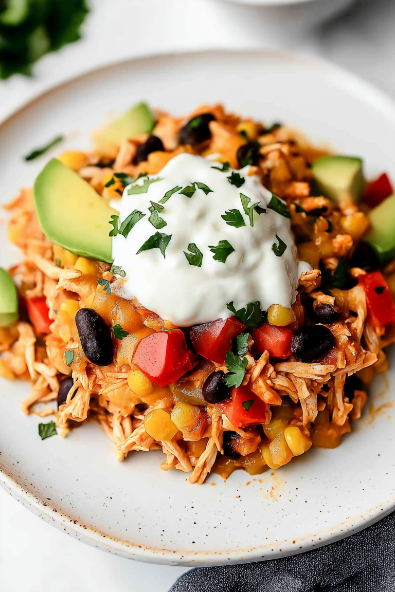 Easy Chicken Burrito Casserole – Cheesy, Hearty & Weeknight-Ready