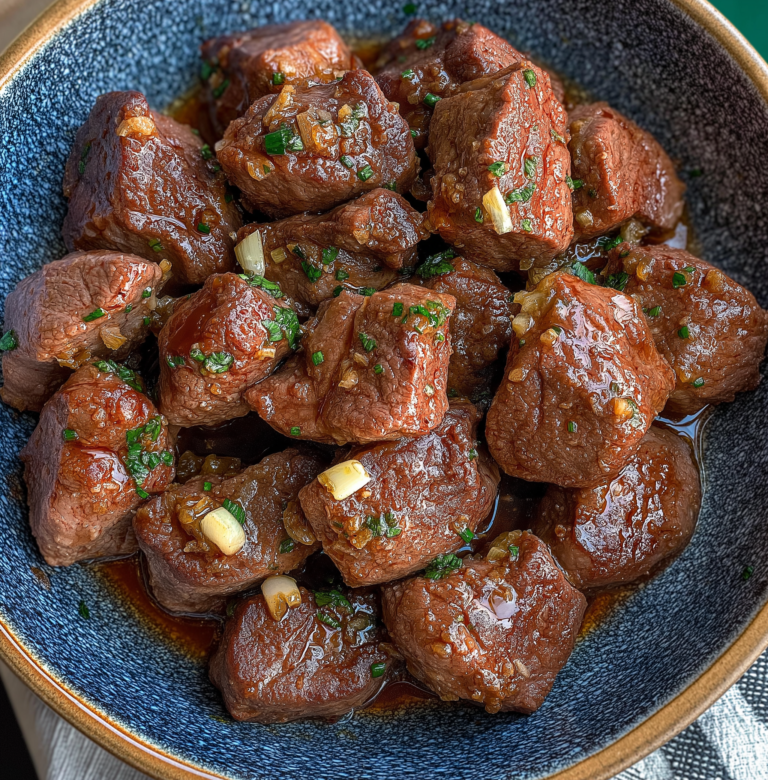 Air Fryer Garlic Butter Steak Bites – Juicy, Tender & Packed with Flavor!