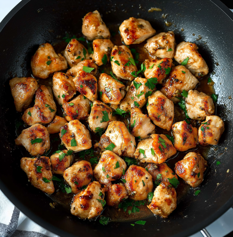 15-Minute Garlic Butter Chicken Bites: Easy One-Pan Recipe