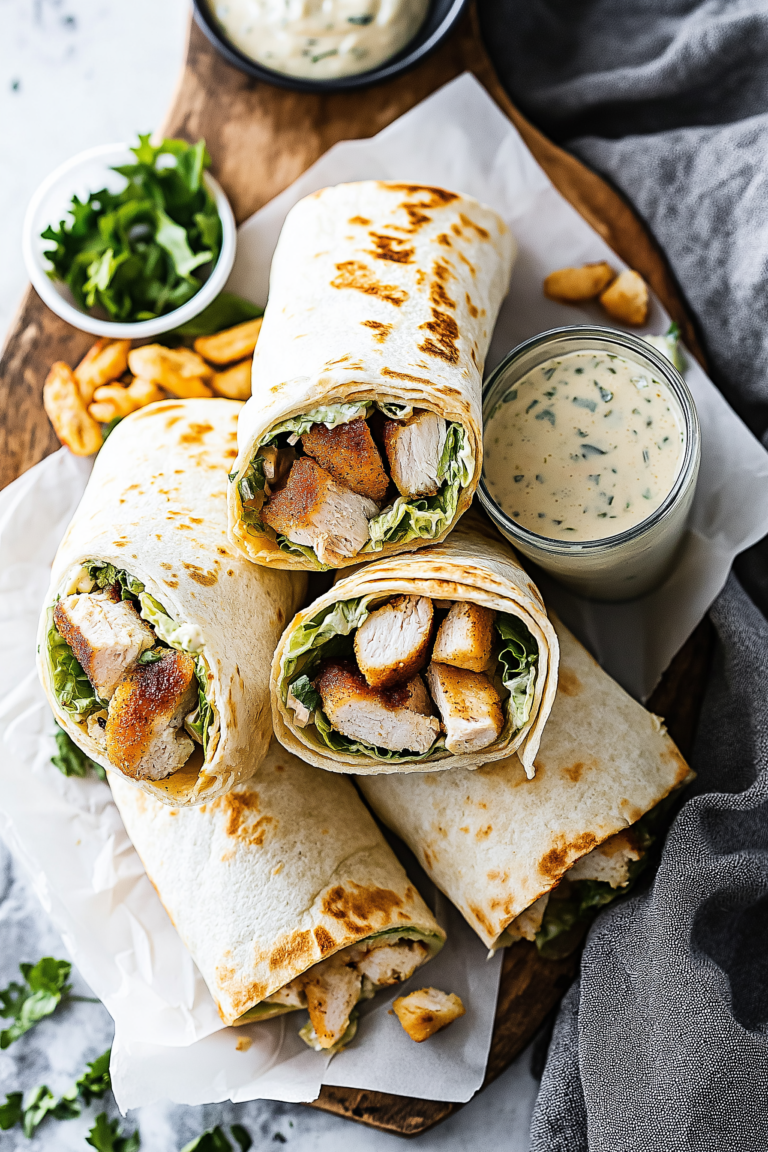 Chicken Caesar Wrap – Creamy, Crunchy & Perfect for Quick Lunches