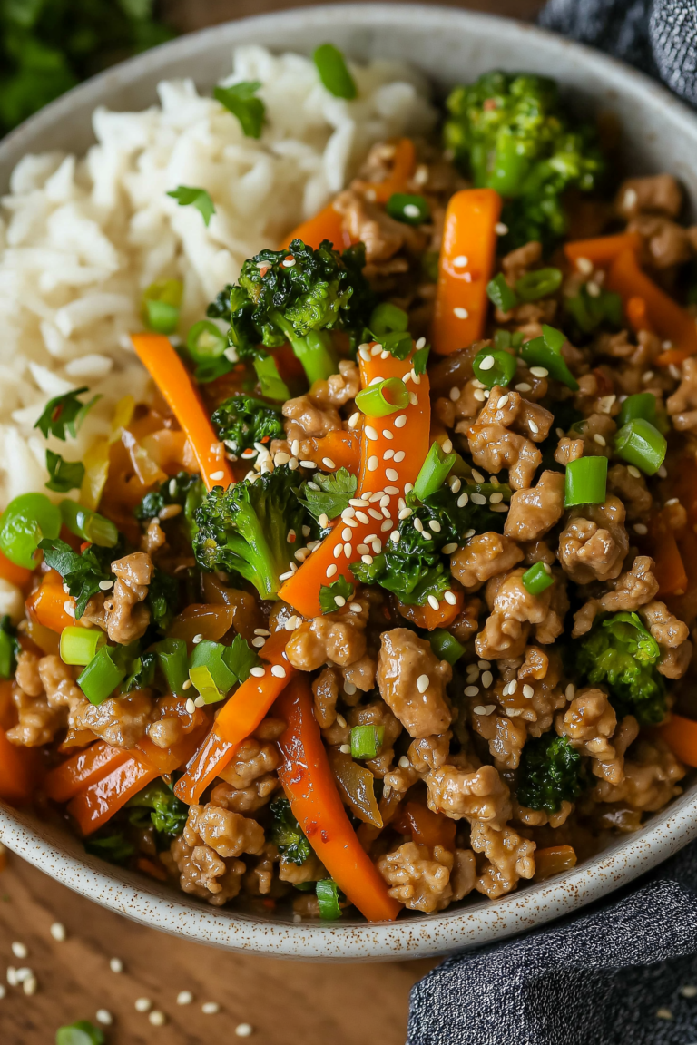 Ground Turkey Teriyaki Stir Fry – Quick, Savory & Perfect for Meal Prep