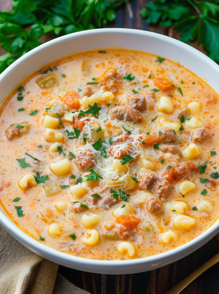 Creamy Parmesan Italian Sausage Soup