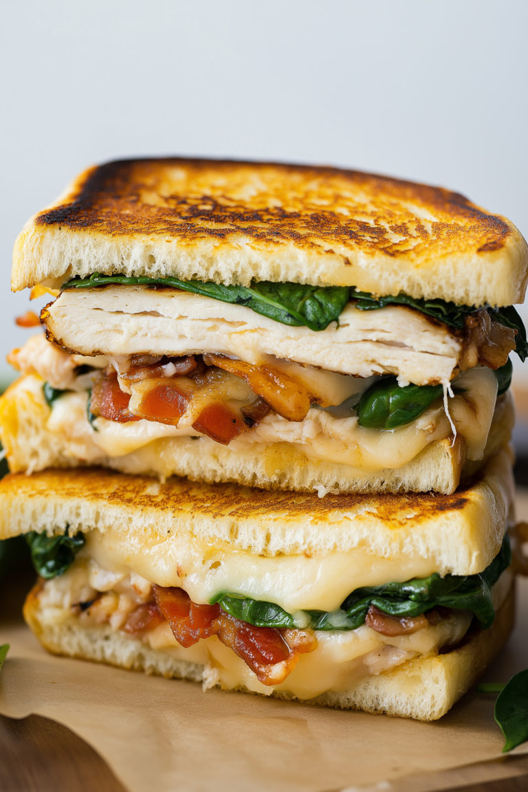Turkey Melt with Cheddar, Spinach, and Bacon – Crispy, Melty & Packed with Flavor