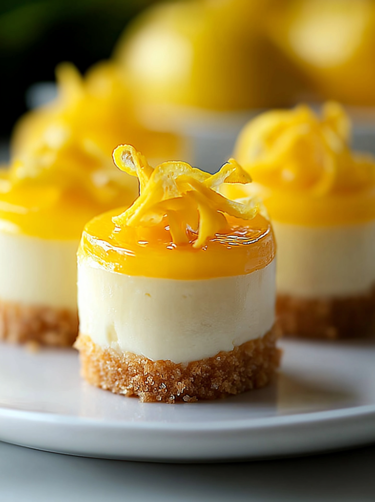 Mini Lemon Cheesecakes