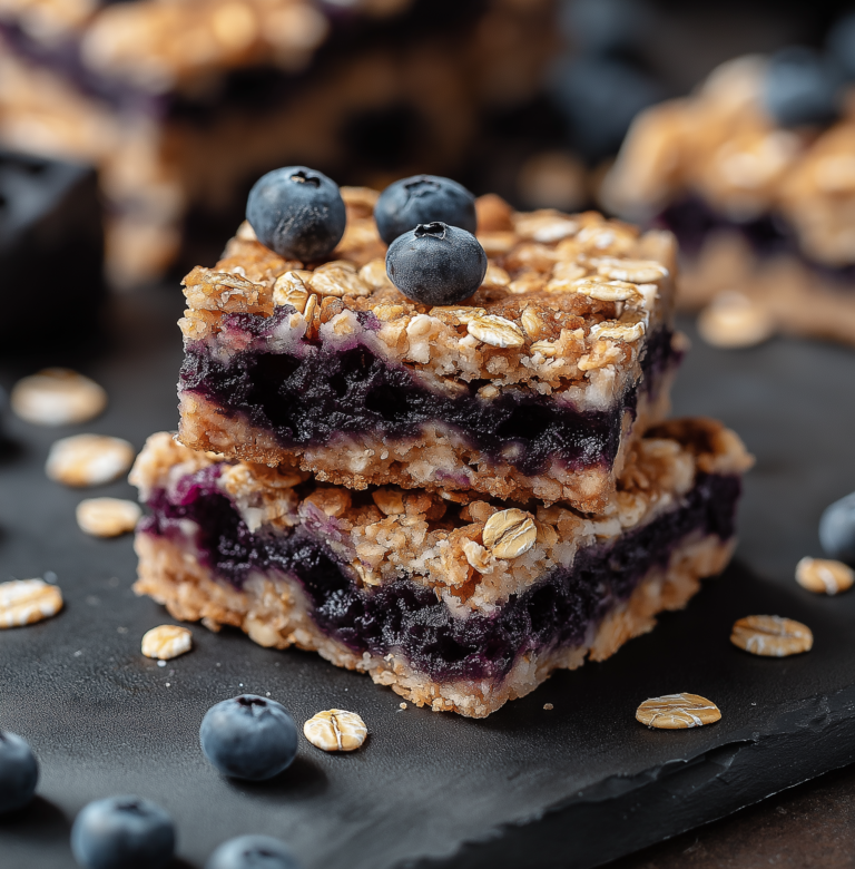 Blueberry Oatmeal Breakfast Bars [50 Minutes]