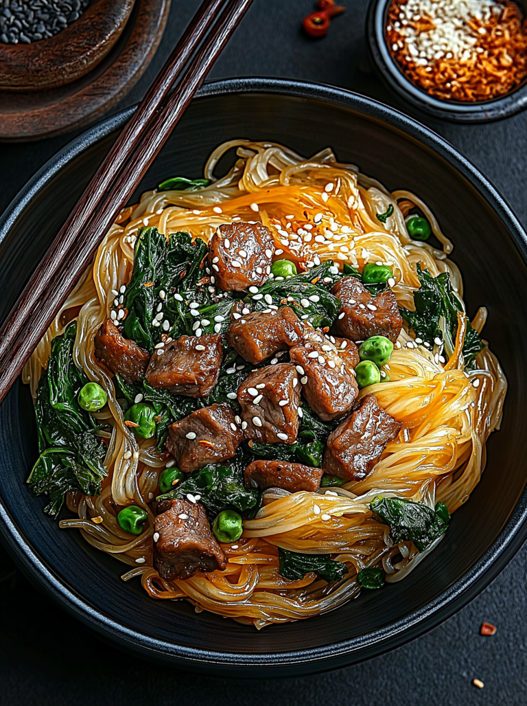 Authentic Korean Japchae Noodles Recipe