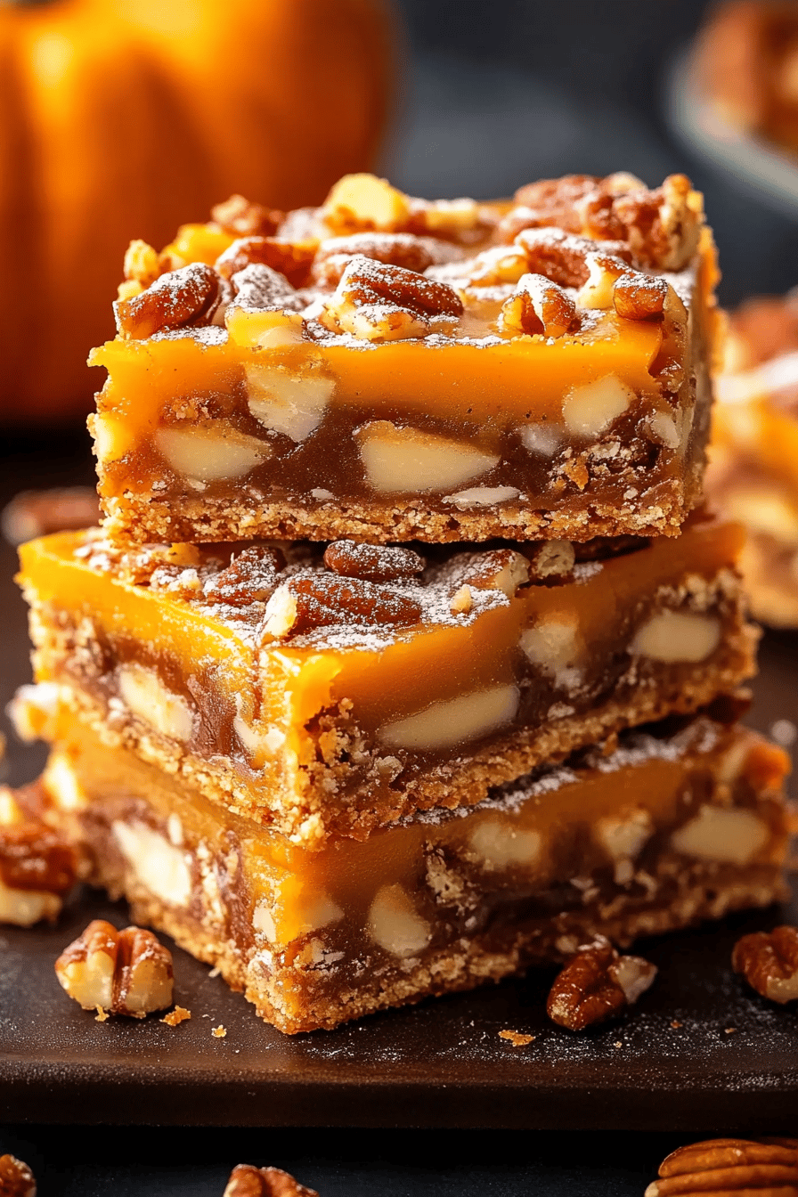 7-Layer Pumpkin Magic Bars Final Dish Presentation