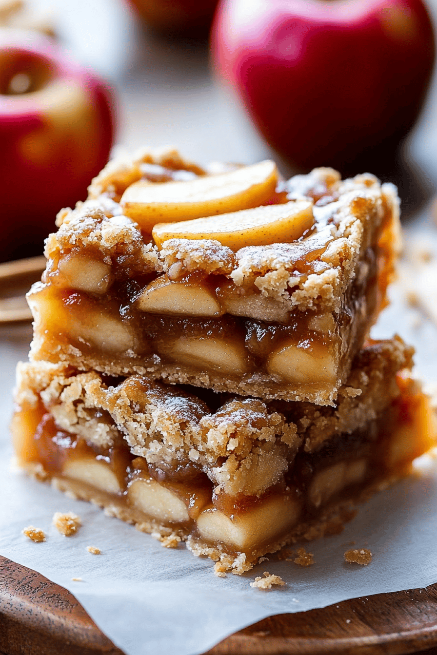 Apple Pie Bars Recipe Final Dish Presentation