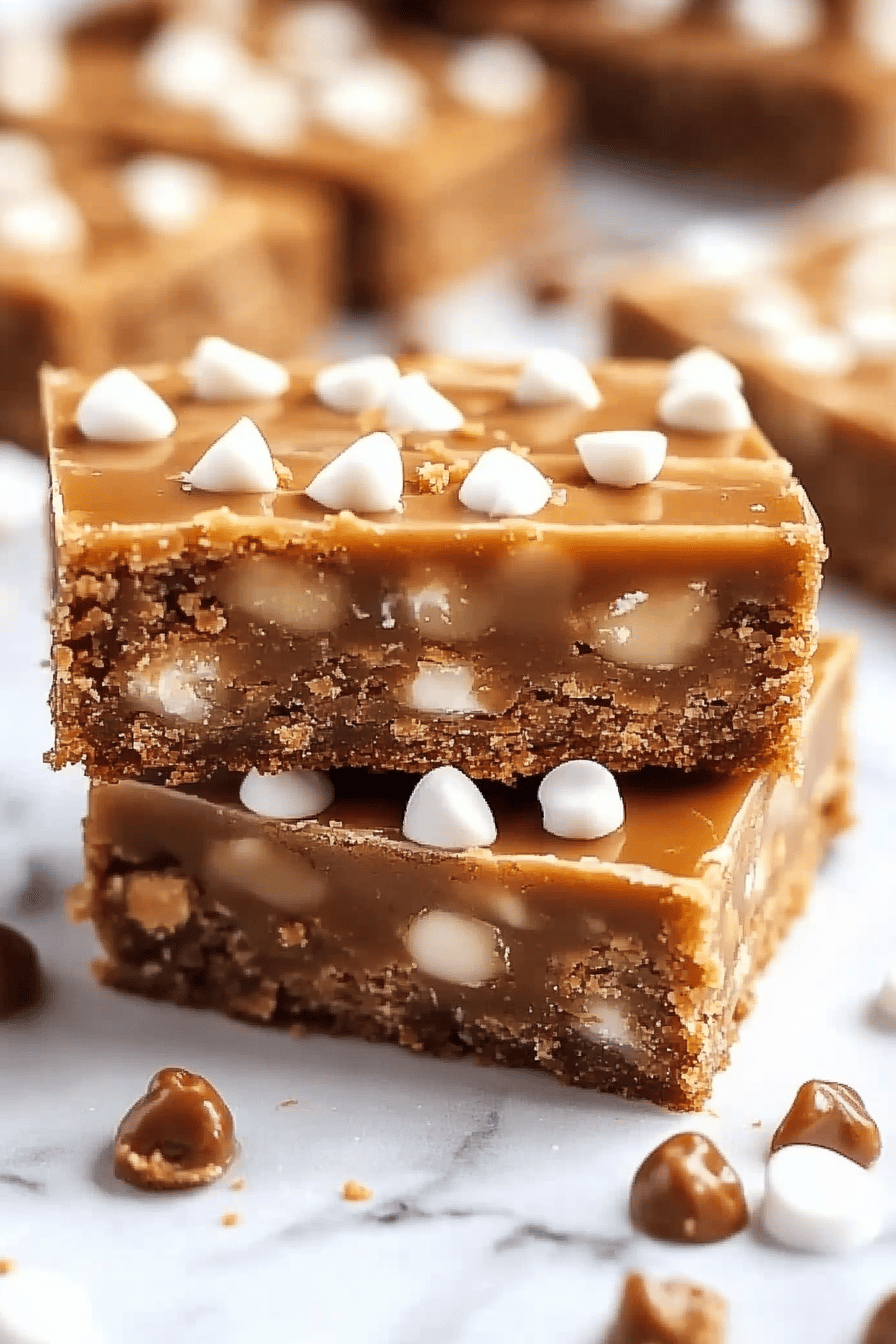 Caramel Gingerbread Cookie Bars Final Dish Presentation