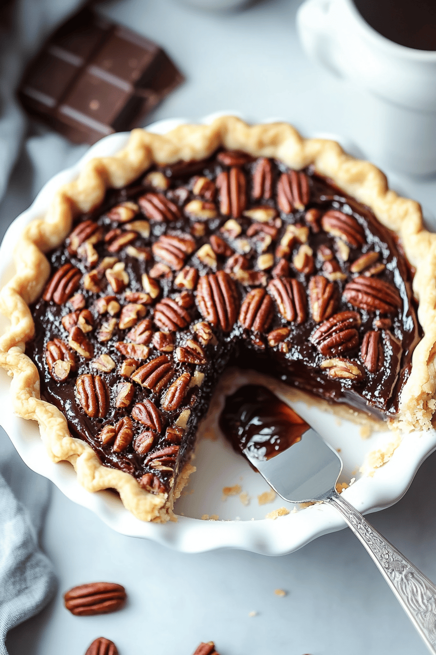 Chocolate Bourbon Pecan Pie