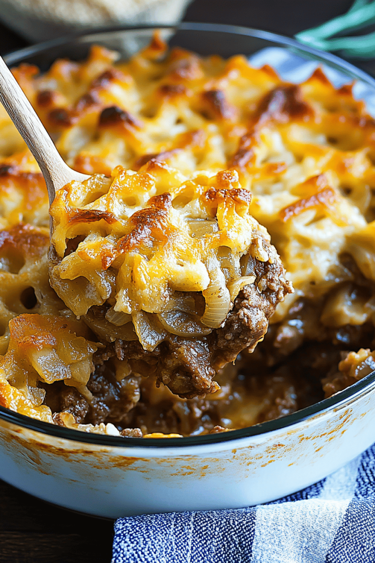French Onion Beef Casserole