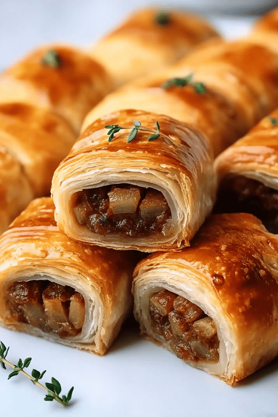 French Onion Sausage Rolls