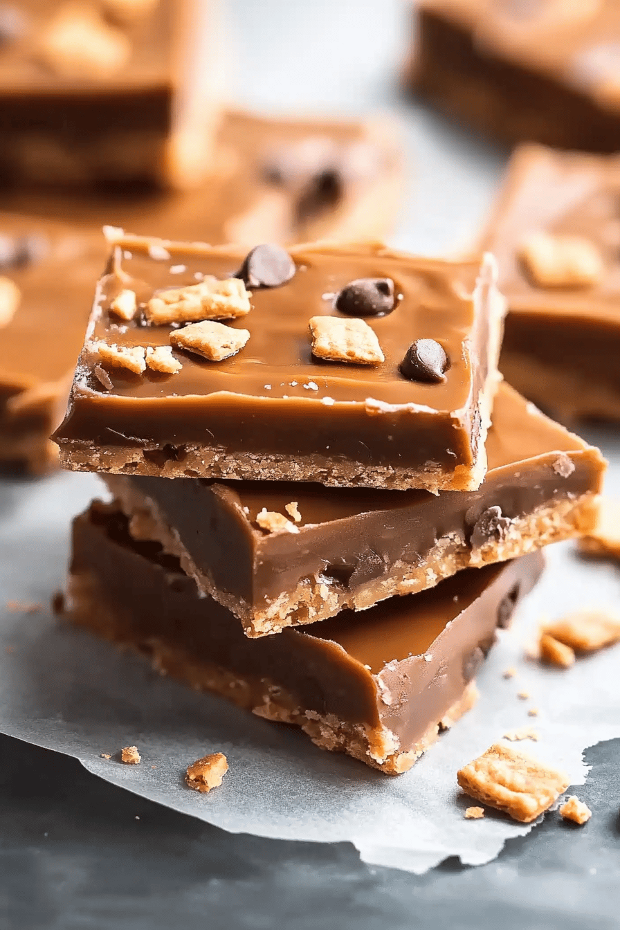 Graham Cracker Toffee Bars Final Dish Presentation
