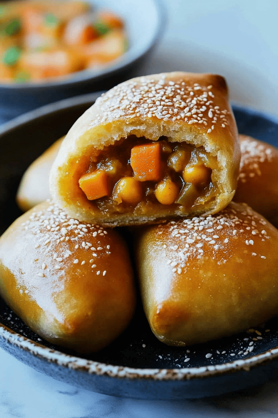 Japanese Curry Bun Recipe Final Dish Presentation