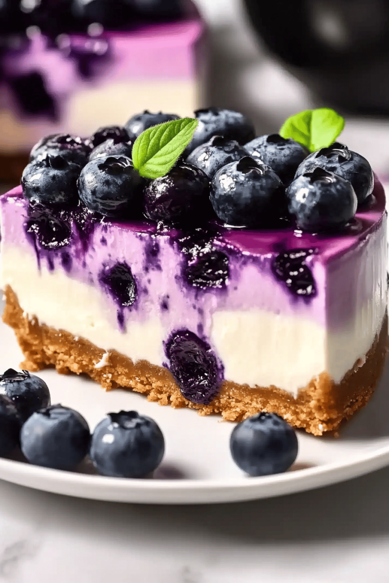 No-Bake Blueberry Cheesecake
