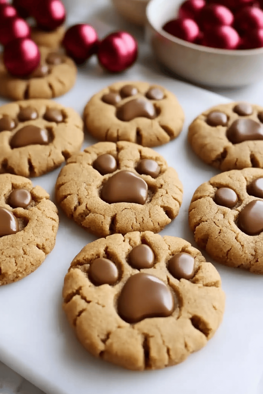 Peanut Butter Paw Print Cookies Final Dish Presentation