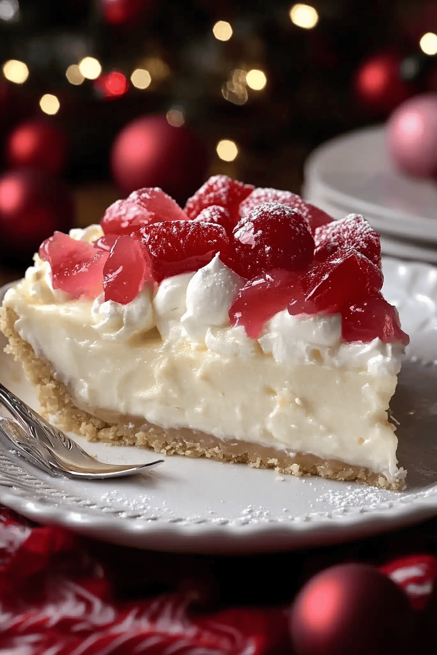 White Christmas Pie Recipe Final Dish Presentation