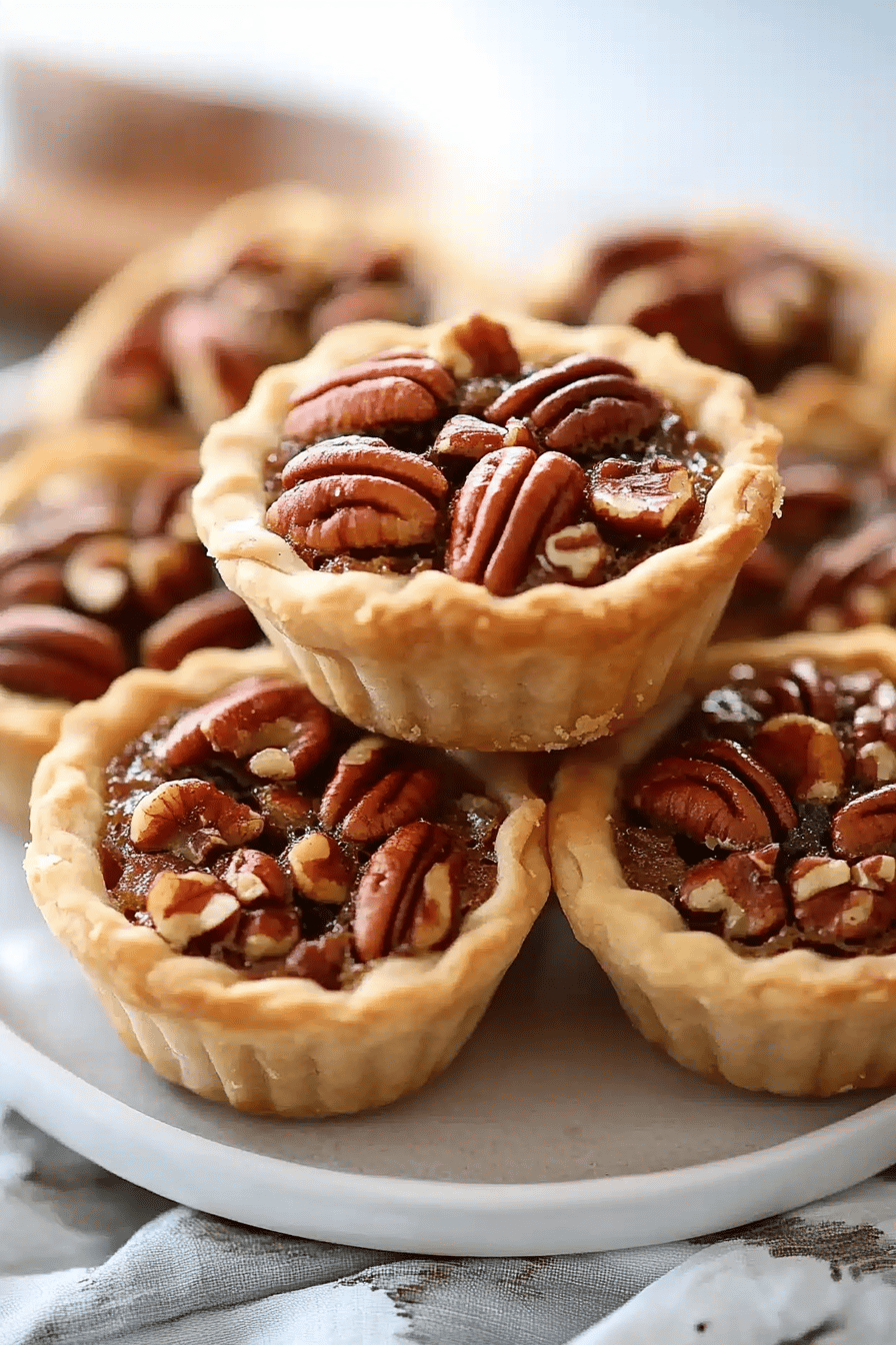 mini pecan pies Final Dish Presentation