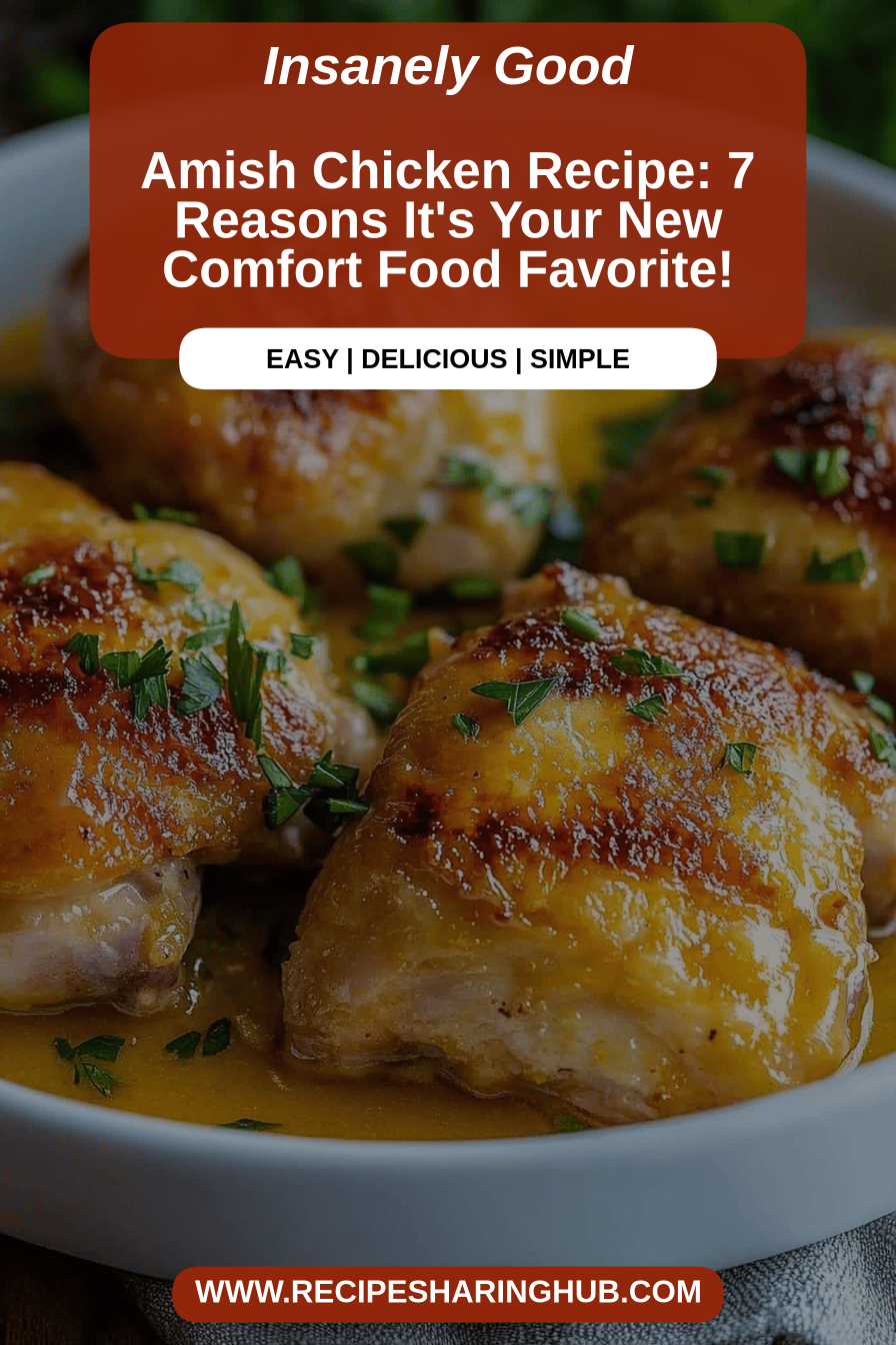 Amish Chicken Recipe final dish beautifully presented and ready to serve