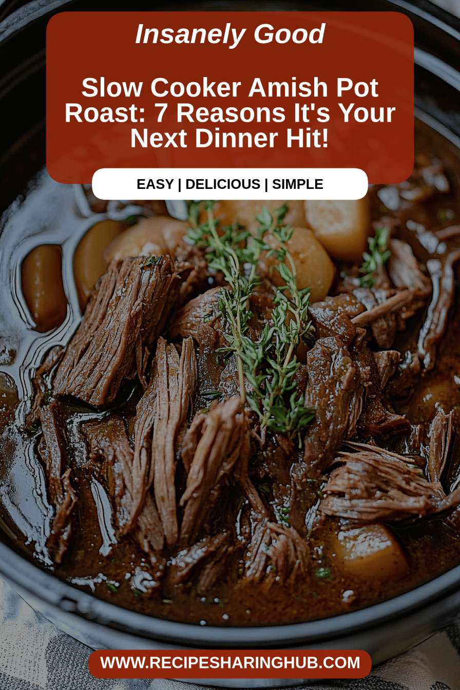 Amish Pot Roast final dish beautifully presented and ready to serve