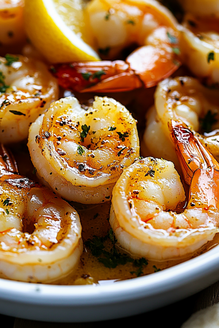 Baked Shrimp Lemon Butter Sauce