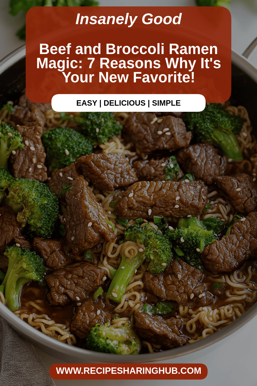 Beef Broccoli Ramen final dish beautifully presented and ready to serve