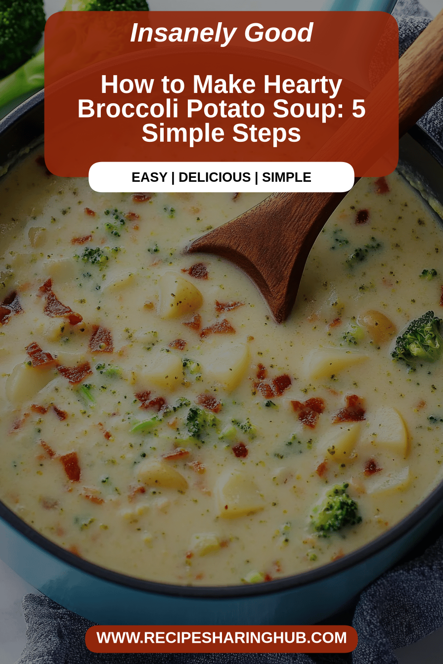 Broccoli Potato Soup final dish beautifully presented and ready to serve
