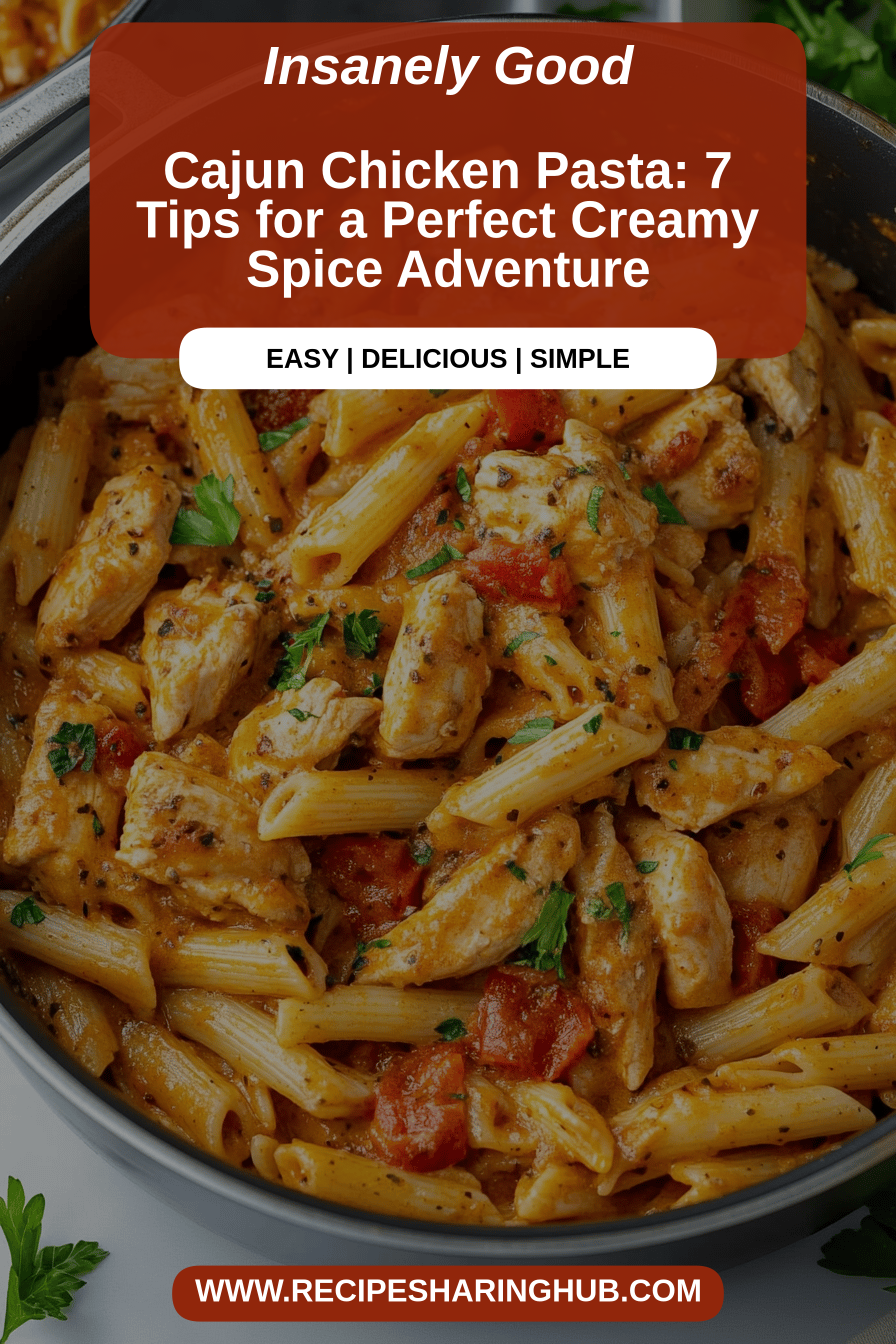 Cajun Chicken Pasta final dish beautifully presented and ready to serve