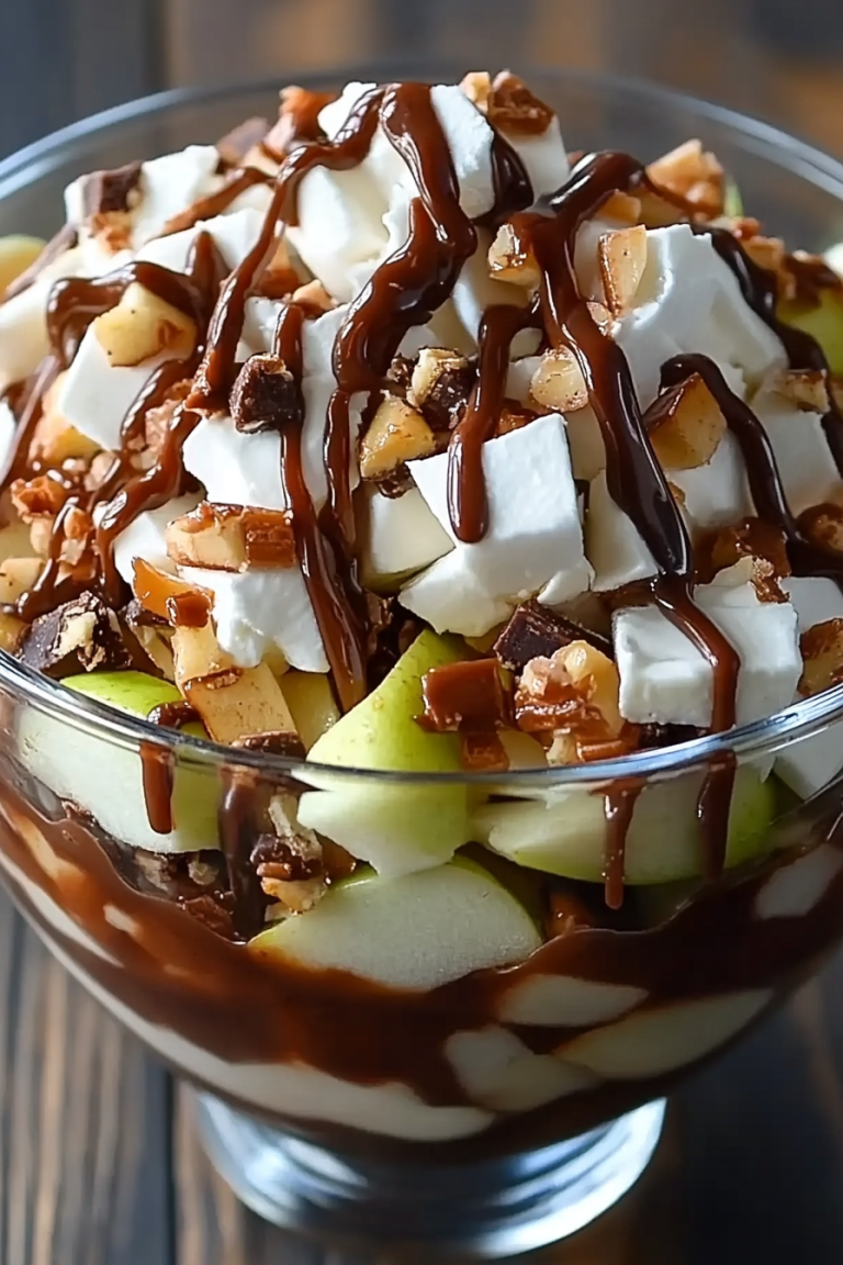 Caramel Apple Snickers Salad