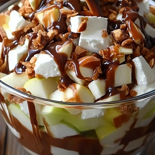 Caramel Apple Snickers Salad