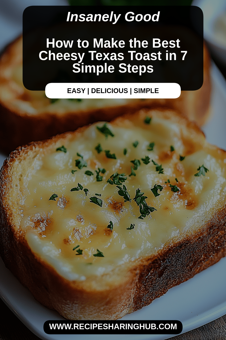 Cheesy Texas Toast final dish beautifully presented and ready to serve