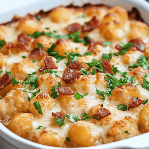 Chicken Bacon Ranch Tater Tot Casserole