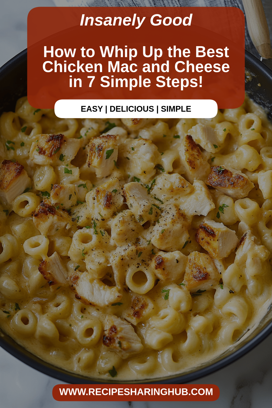 Chicken Mac and Cheese Recipe final dish beautifully presented and ready to serve