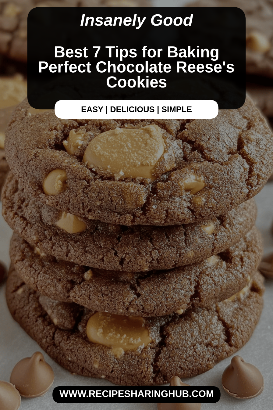 Chocolate Reese's Cookies final dish beautifully presented and ready to serve