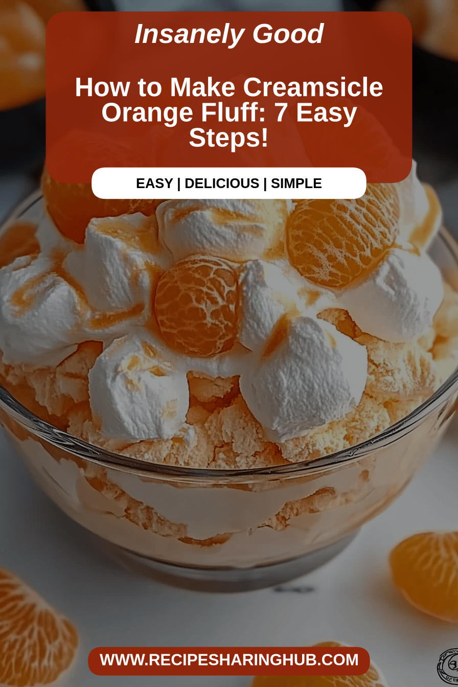Creamsicle Orange Fluff final dish beautifully presented and ready to serve