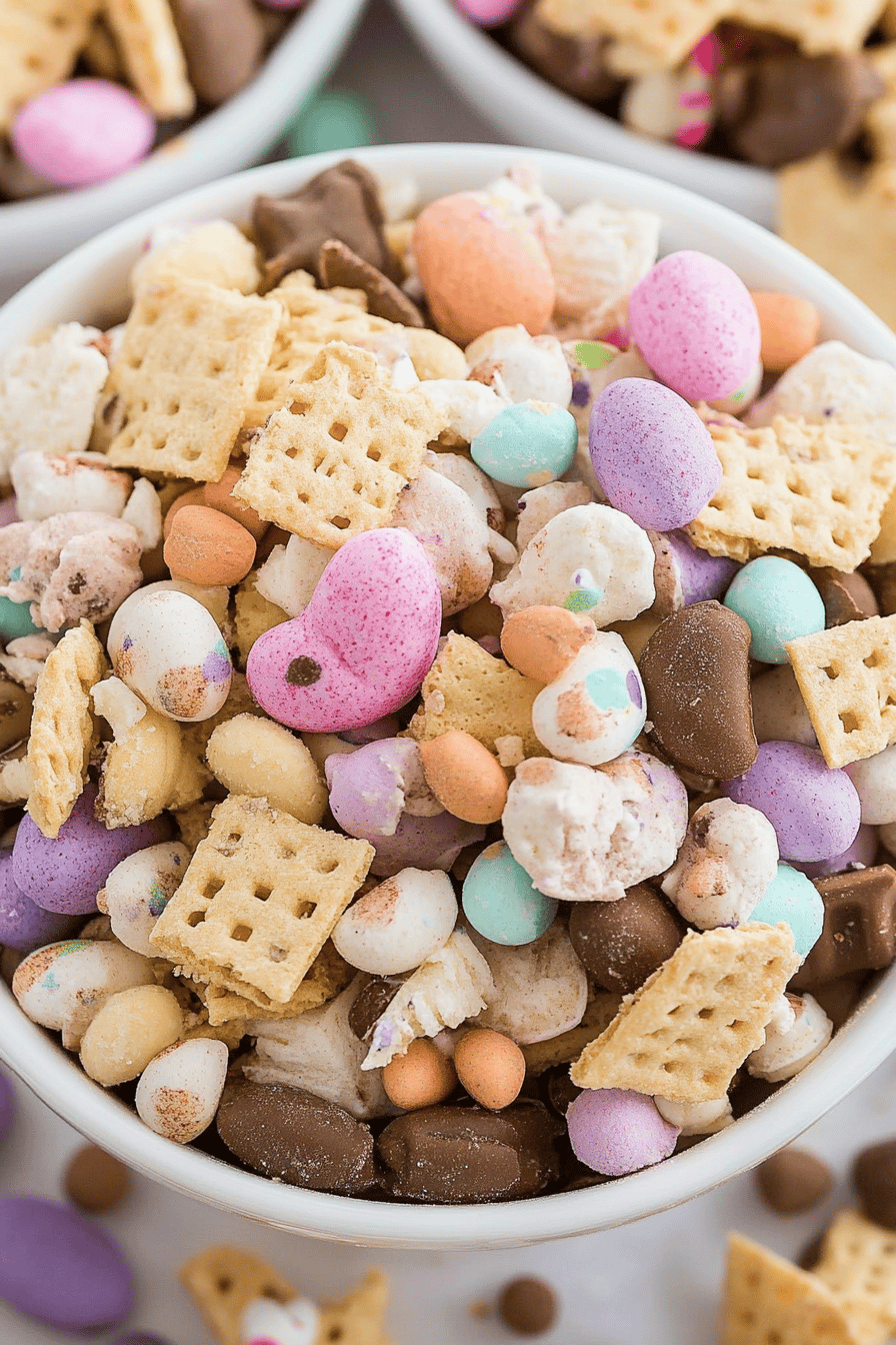 Easter Bunny Bait Recipe ingredients organized and measured on kitchen counter