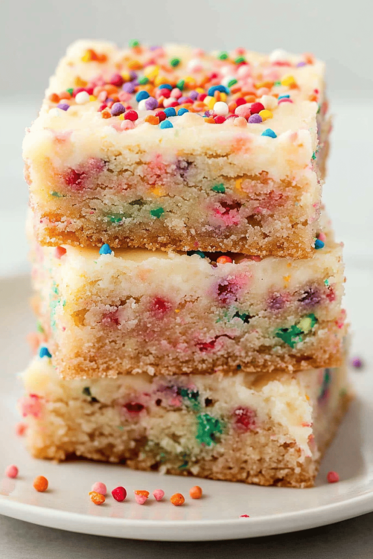 Funfetti Cake Batter Cookie Bars