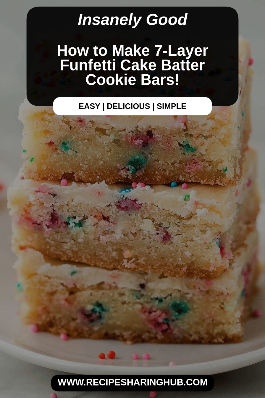 Funfetti Cake Batter Cookie Bars final dish beautifully presented and ready to serve