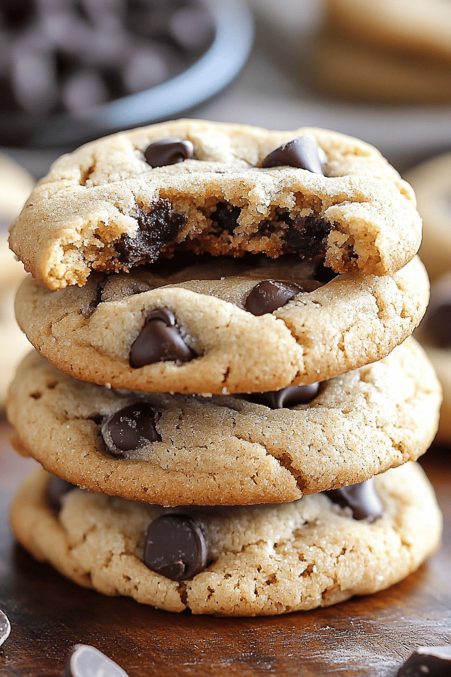 Gluten-Free Chocolate Chip Cookies slice on plate showing perfect texture and swirl pattern