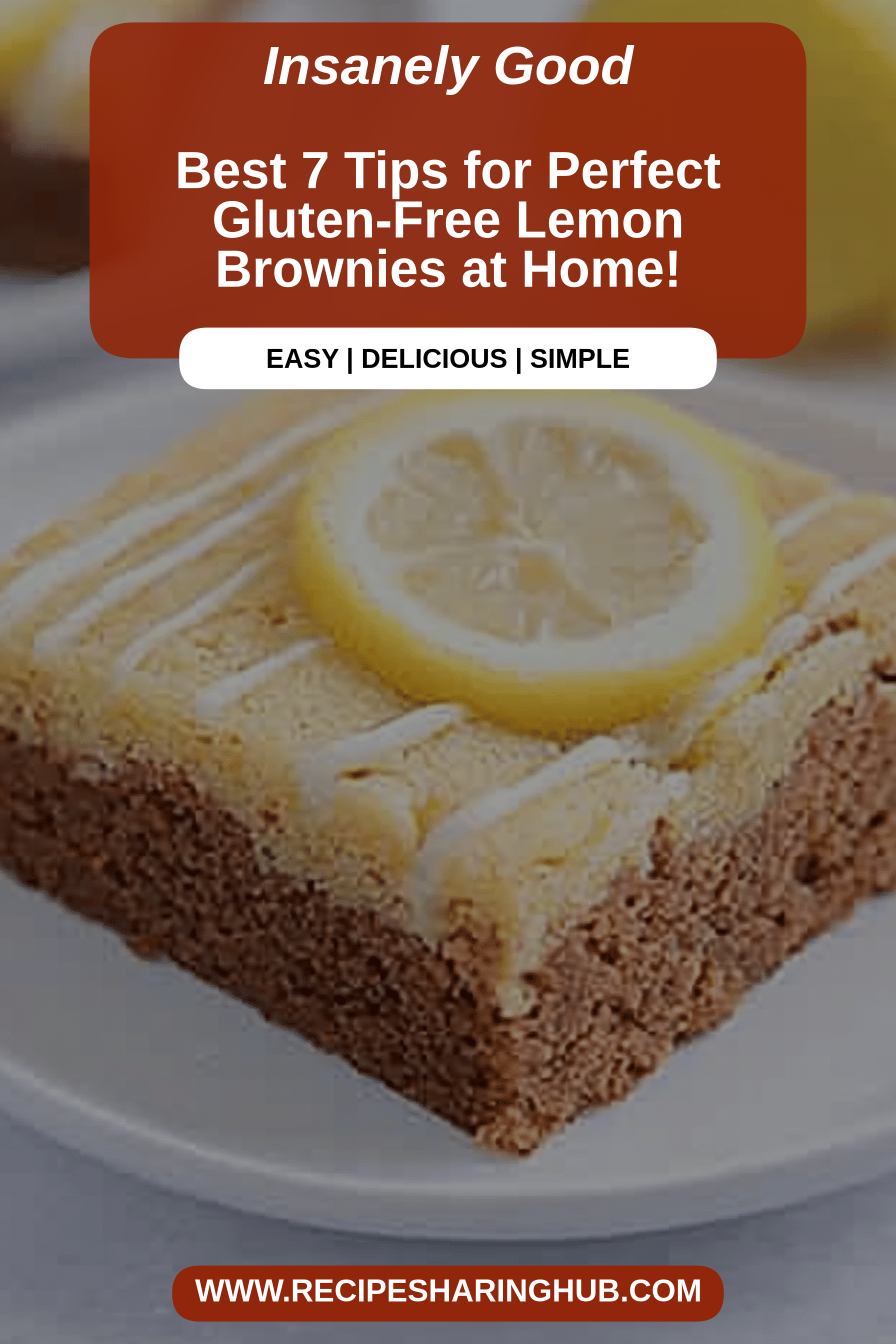 Gluten-Free Lemon Brownies final dish beautifully presented and ready to serve
