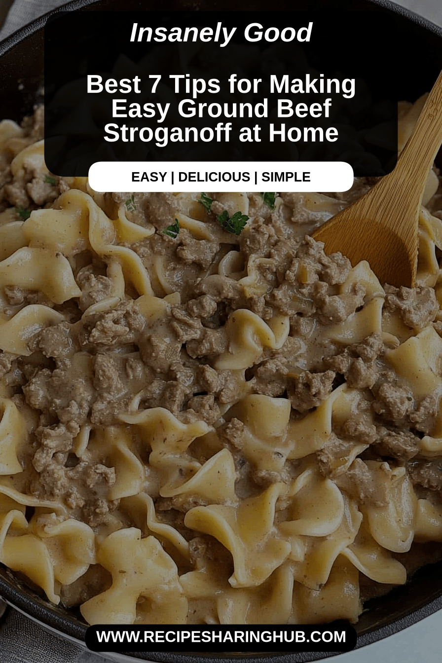 Ground Beef Stroganoff Recipe final dish beautifully presented and ready to serve