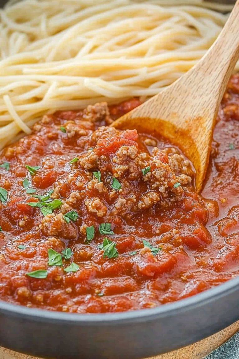 Homemade Spaghetti Meat Sauce