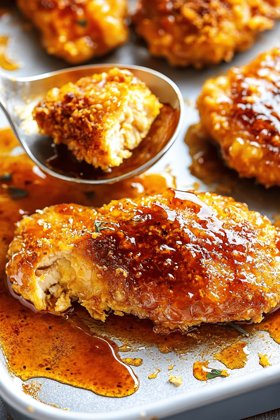 Hot Honey Chicken Recipe ingredients organized and measured on kitchen counter