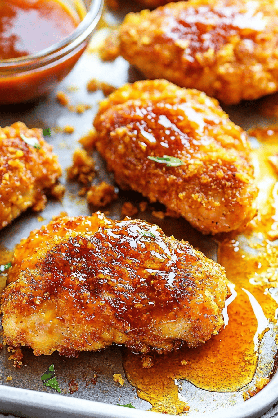 Hot Honey Chicken Recipe slice on plate showing perfect texture and swirl pattern