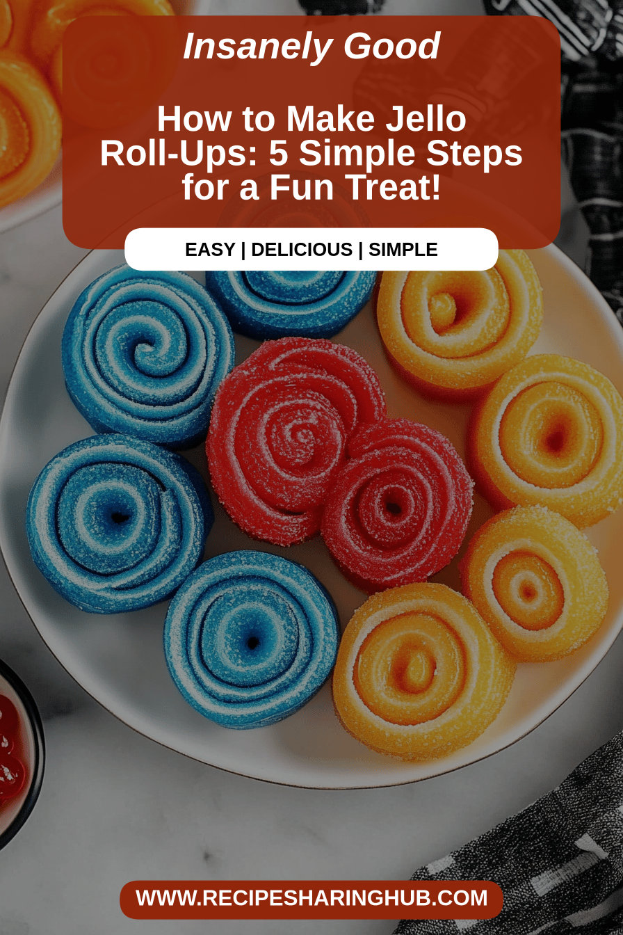 Jello Roll-Ups final dish beautifully presented and ready to serve