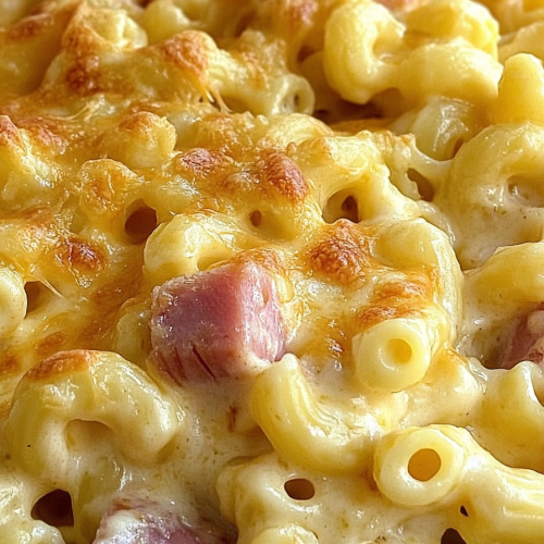 Macaroni Cheese Ham Casserole