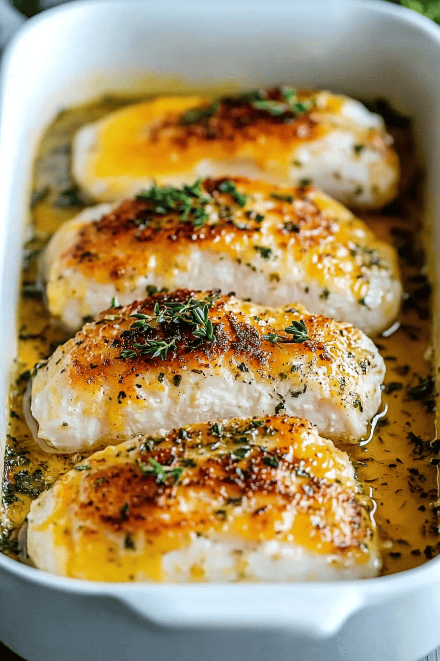 Melt-in-Your-Mouth Chicken Breasts ingredients organized and measured on kitchen counter