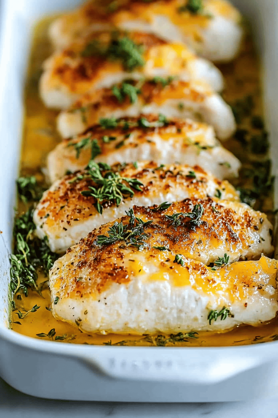 Melt-in-Your-Mouth Chicken Breasts slice on plate showing perfect texture and swirl pattern